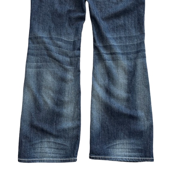 HARLEY-DAVIDSON Flap Pockets Women’s Boot Cut Distressed Denim Jeans Size 8 - Picture 9 of 15